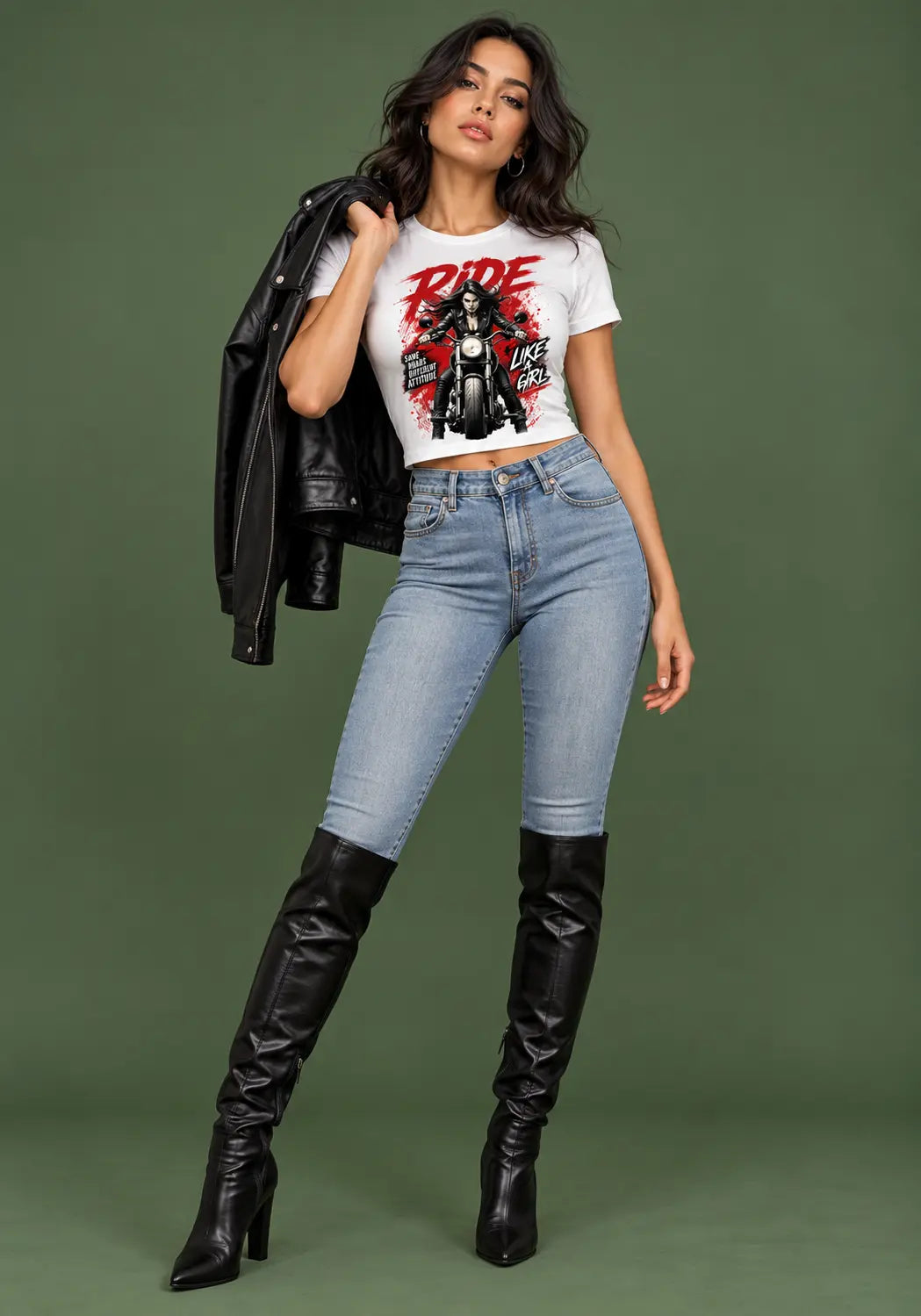 Ride Like a Girl Women’s Printed Crop Top