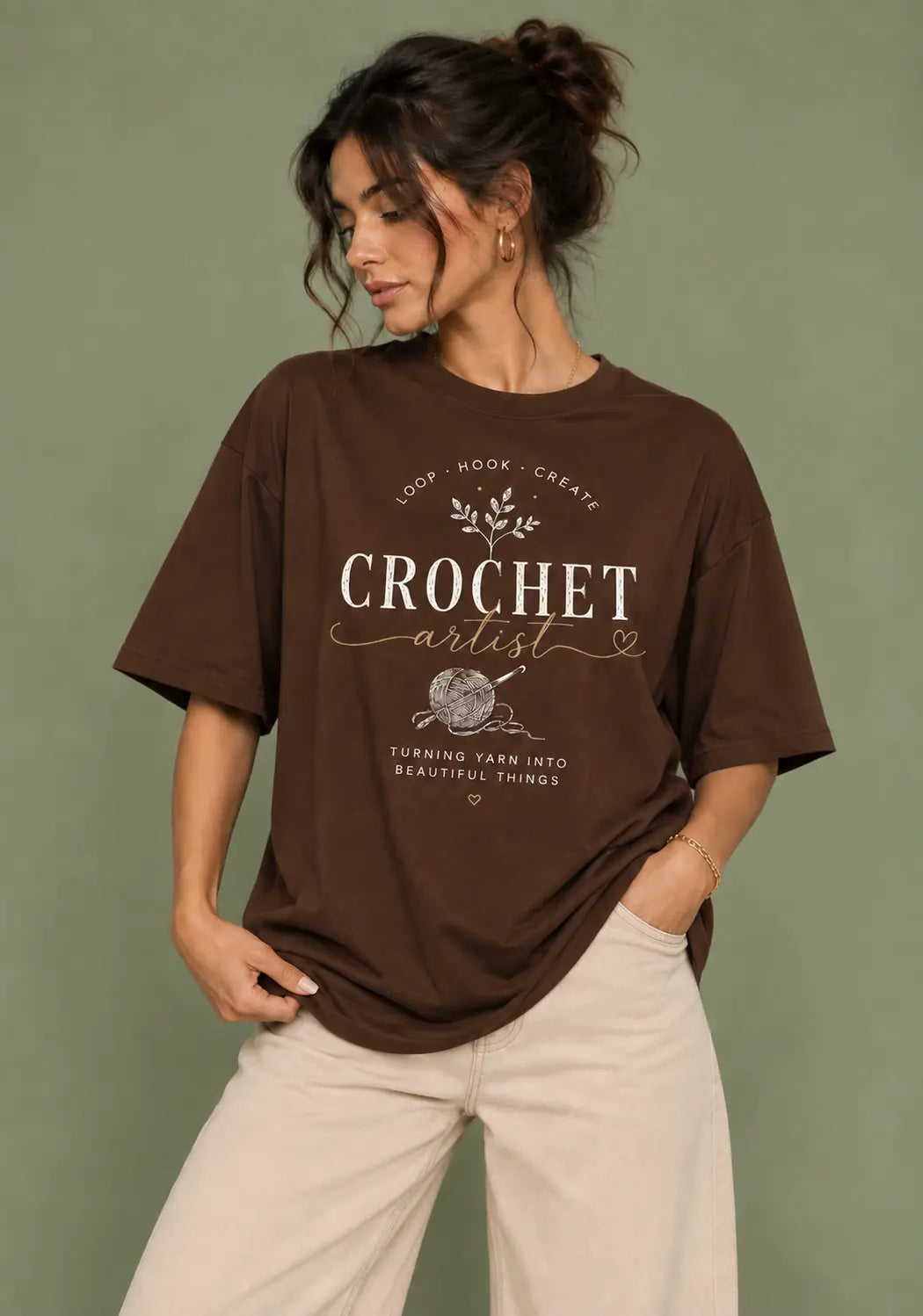 Crochet Artist Oversized T-Shirt