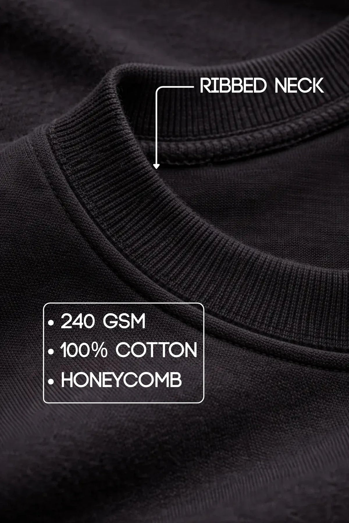 Premium oversized 100% french terry 240 GSM black tshirt