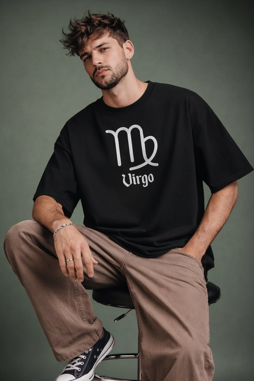 240gsm loopknit oversized black t-shirt