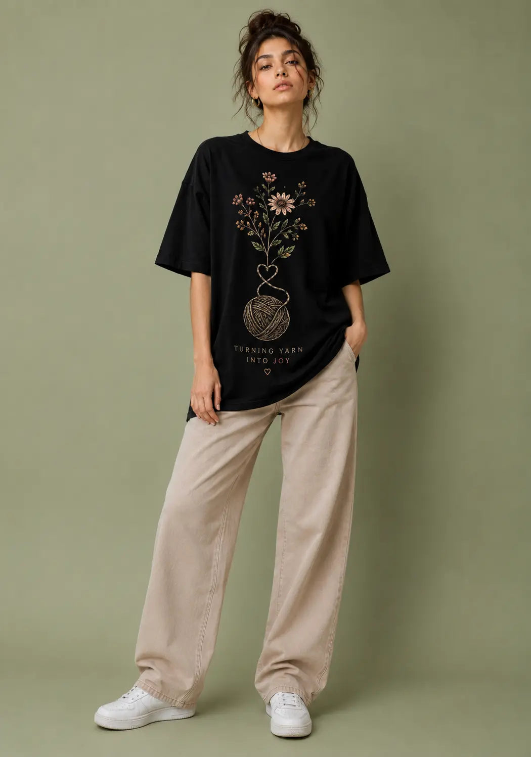 Yarn Vase Oversized T-Shirt