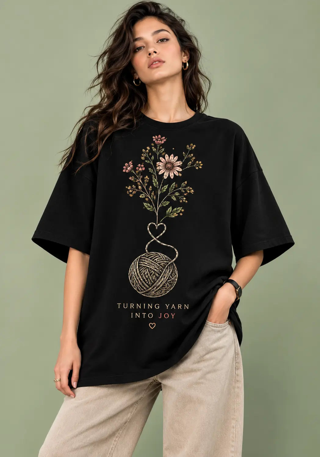 Yarn Vase Oversized T-Shirt
