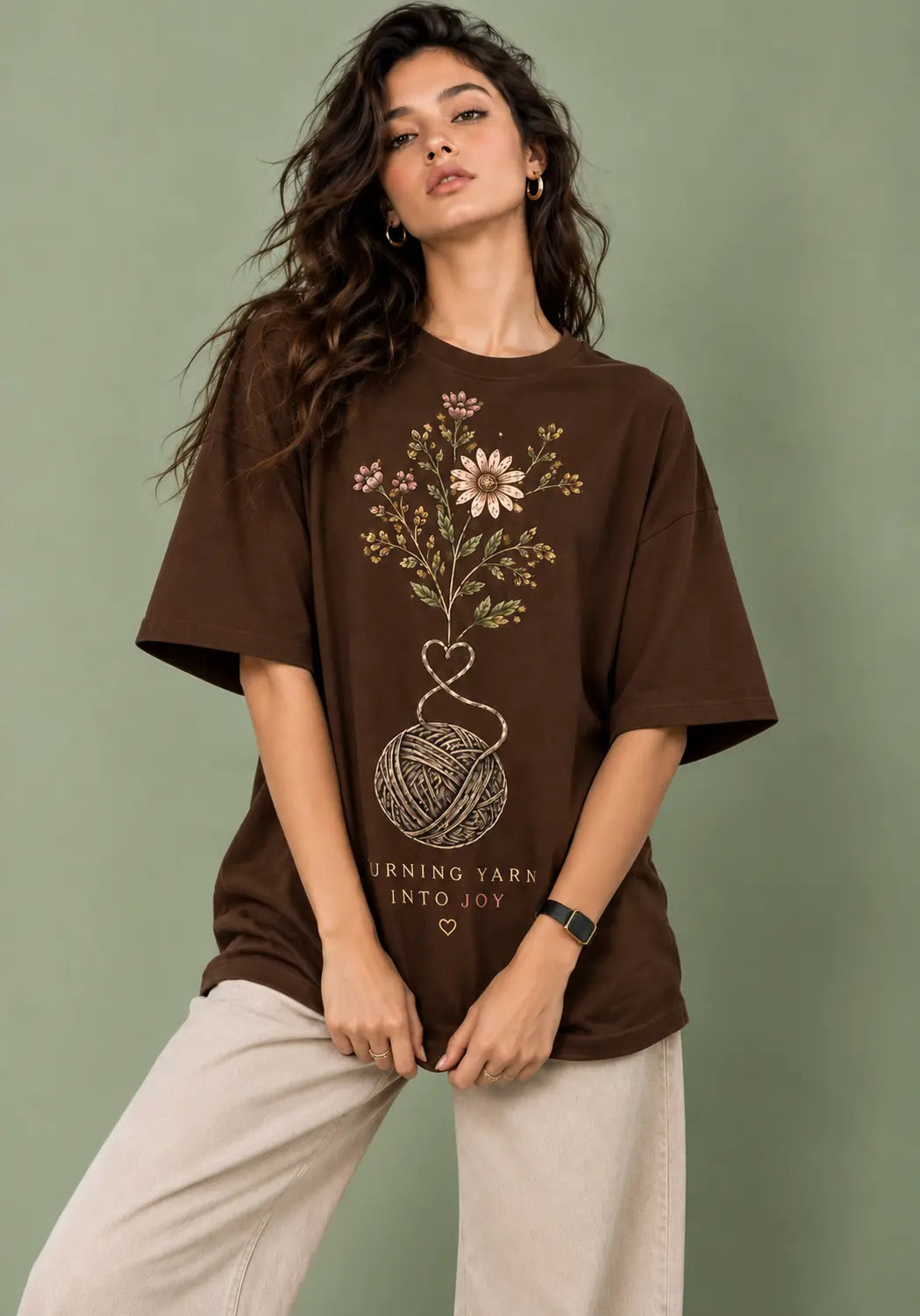 Yarn Vase Oversized T-Shirt