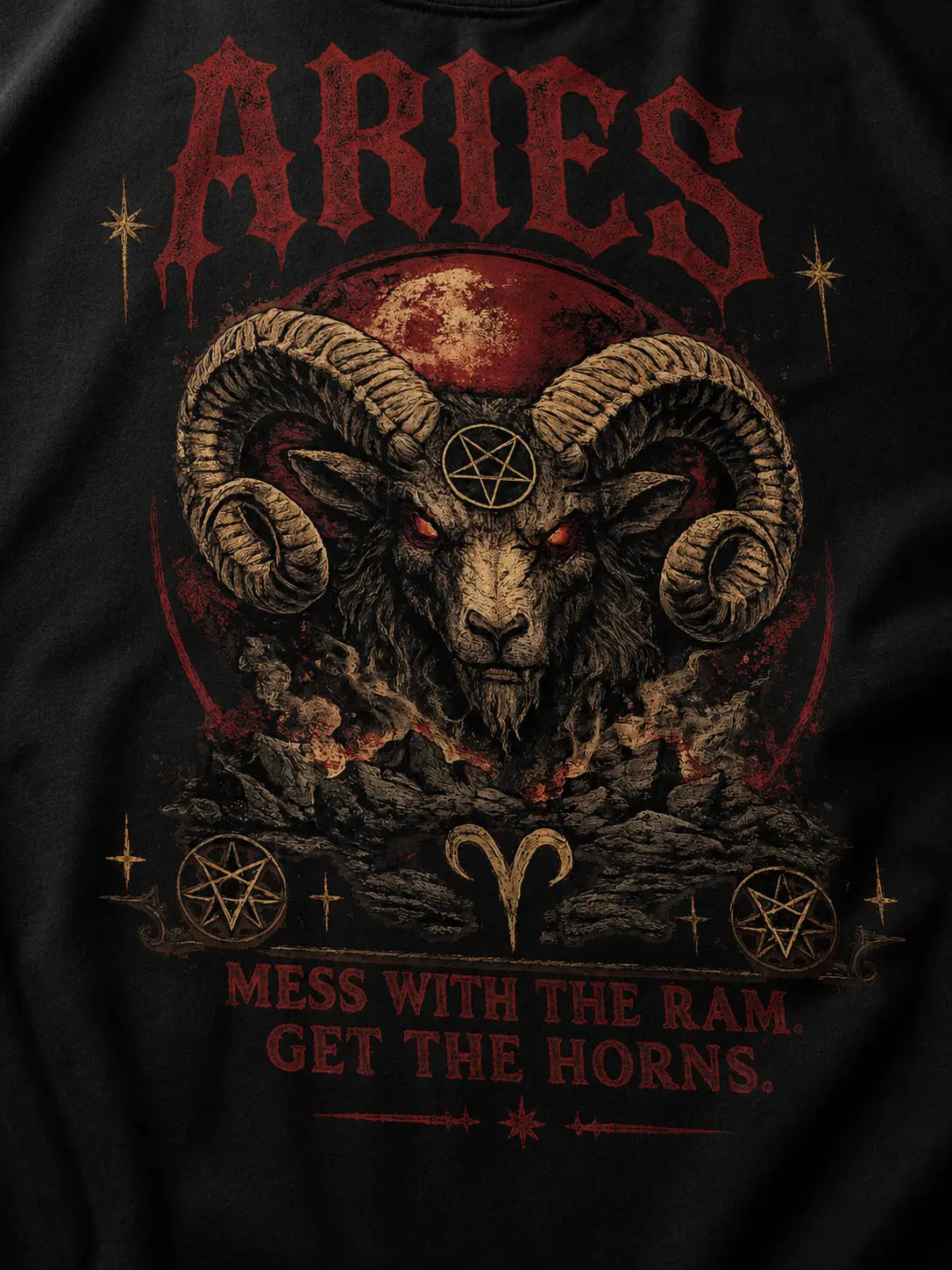 Aries Mess With The Ram Oversized T-Shirt