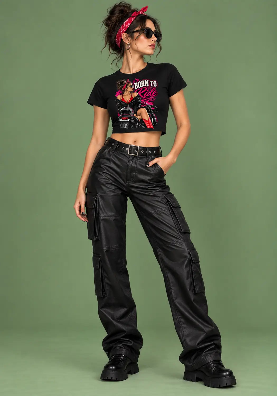 Biker Babe Crop Top