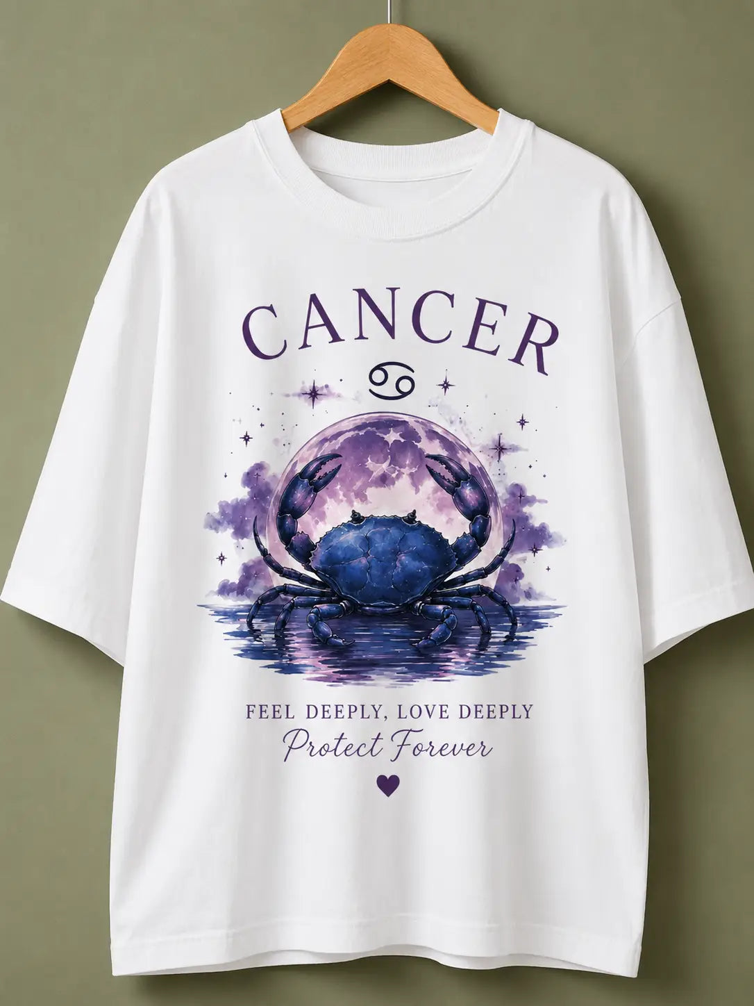 Cancer Feel Deeply Love Deeply Oversized T-Shirt