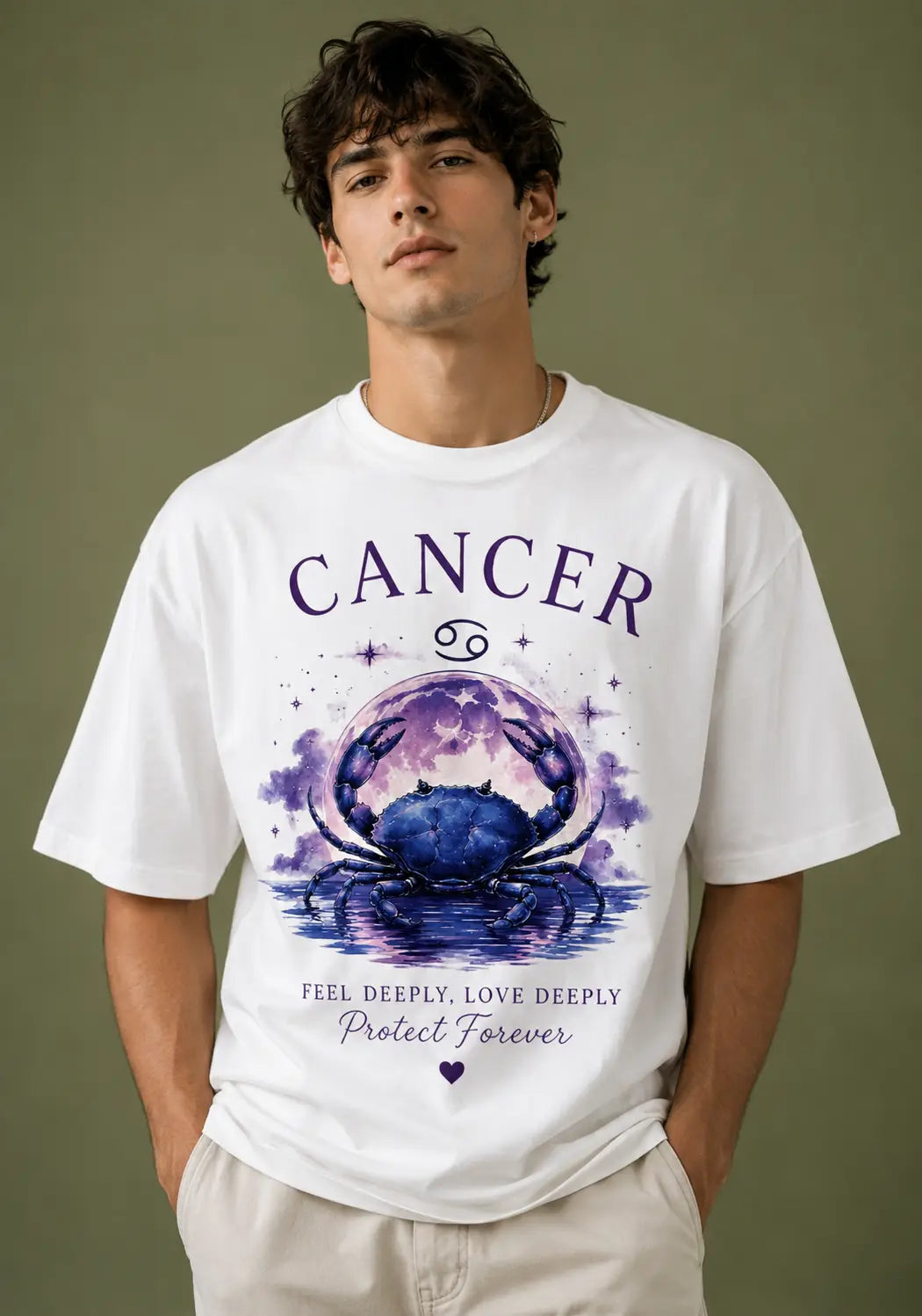 Cancer Feel Deeply Love Deeply Oversized T-Shirt