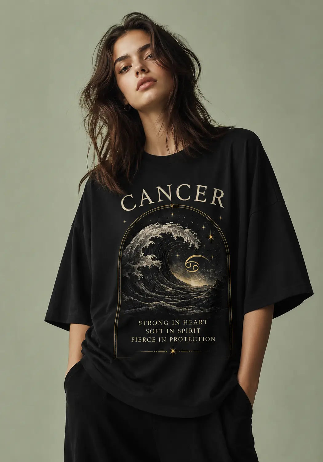 Cancer Strong Heart Soft Spirit Oversized T-Shirt