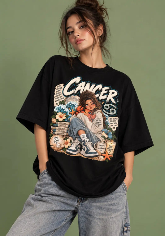 Cancer Soft Strong Always There Oversized T-Shirt