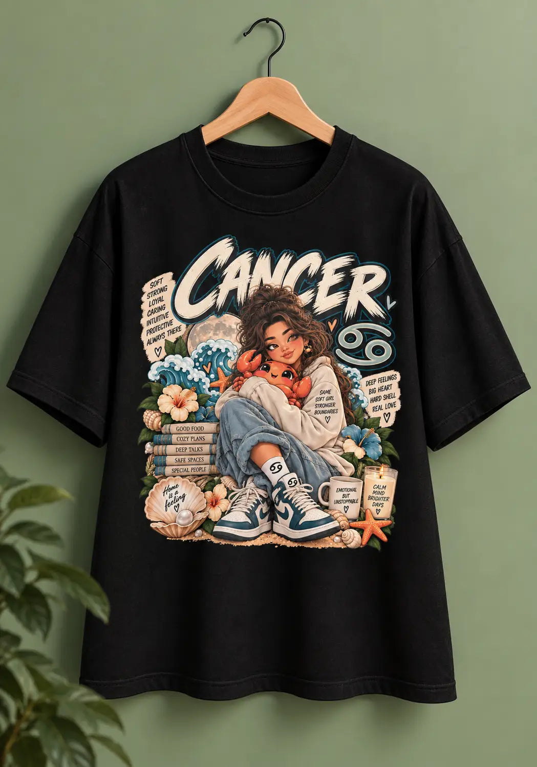 Cancer Soft Strong Always There Oversized T-Shirt