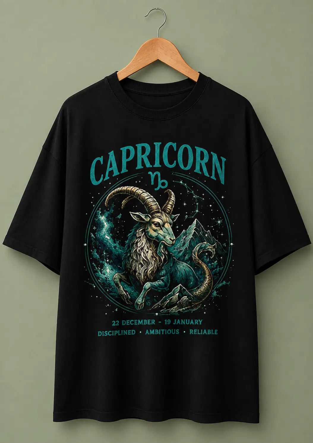 Capricorn Zodiac Oversized T-Shirt
