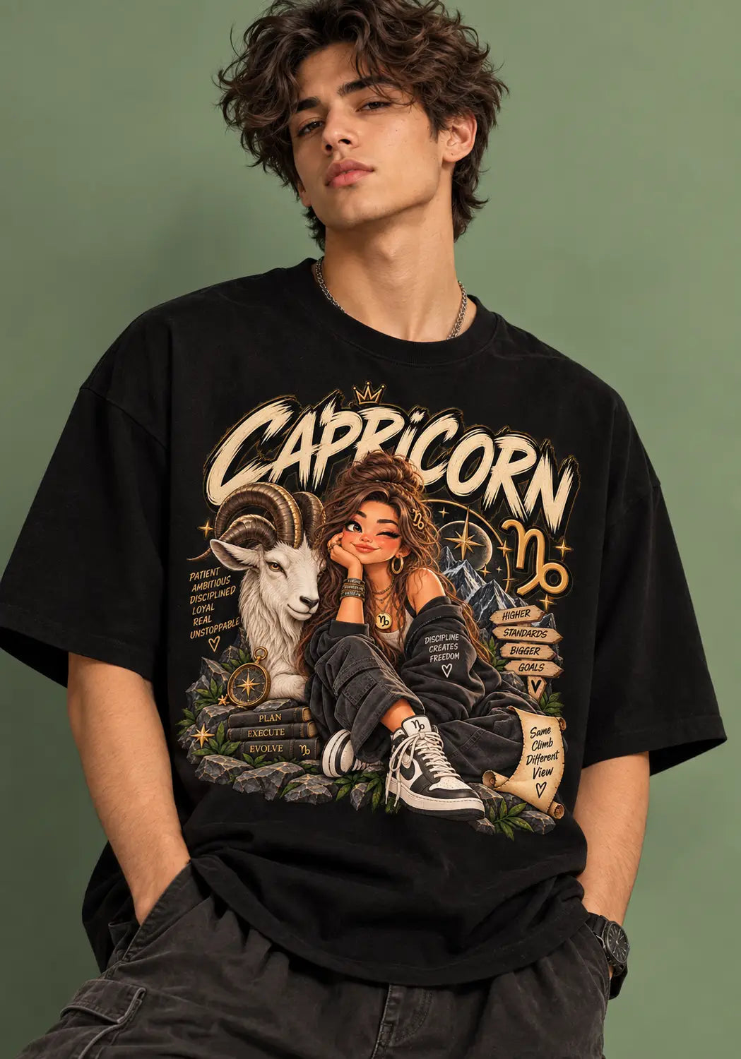 Capricorn Queen Oversized T-Shirt