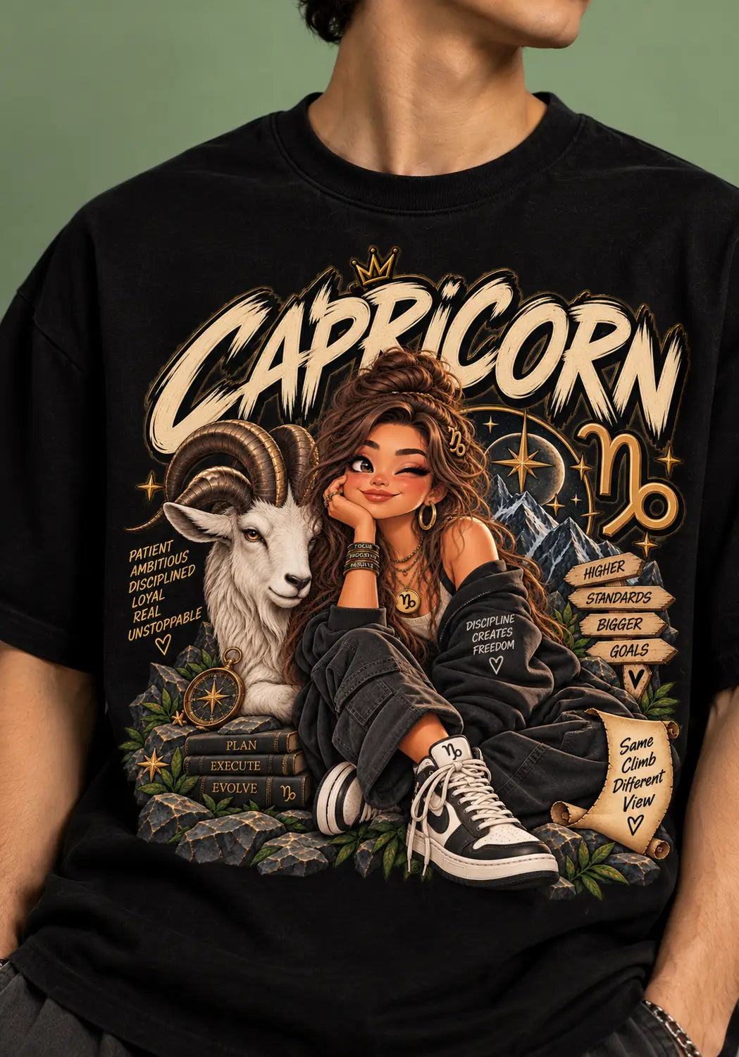 Capricorn Queen Oversized T-Shirt