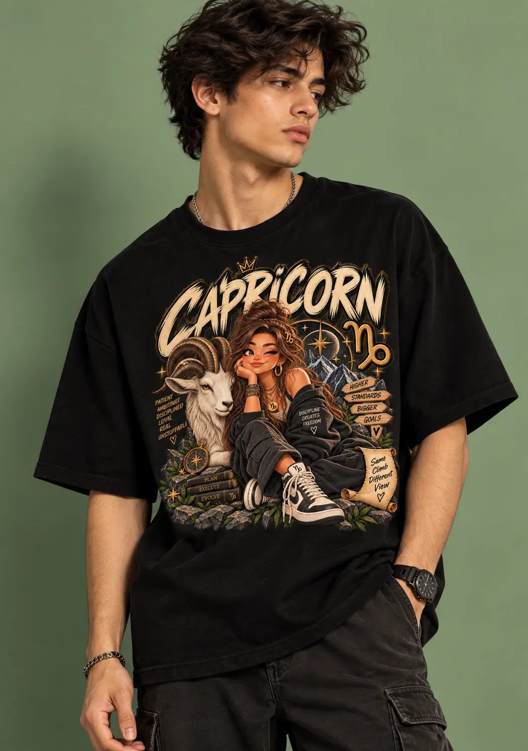 Capricorn Queen Oversized T-Shirt