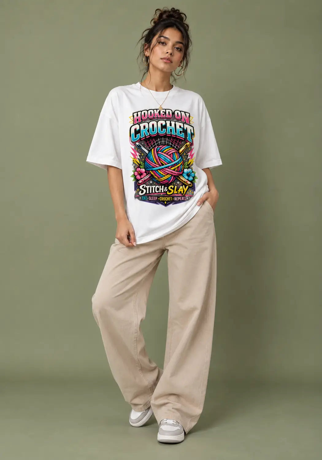 Hooked on Crochet Oversized T-Shirt