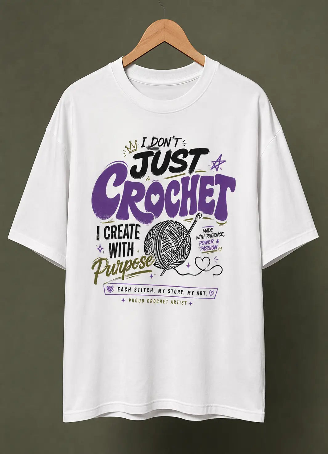 I Don't Just Crochet Oversized T-Shirt