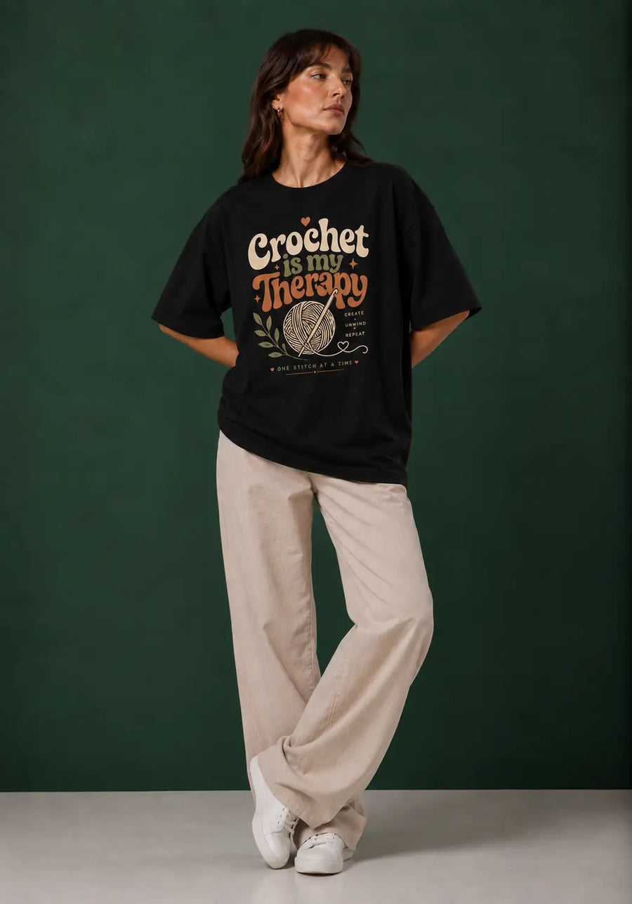 Crochet Therapy Oversized T-Shirt