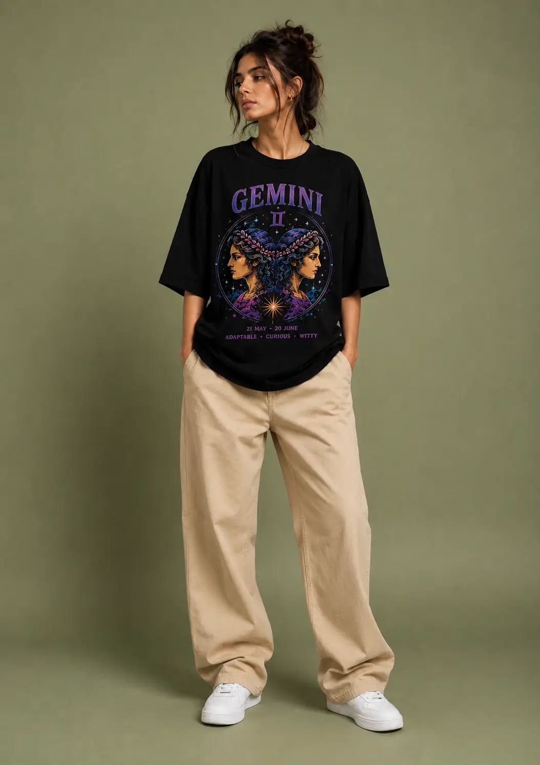 Gemini Zodiac Oversized T-Shirt
