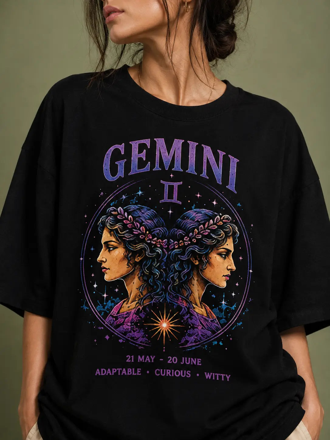Gemini Zodiac Oversized T-Shirt