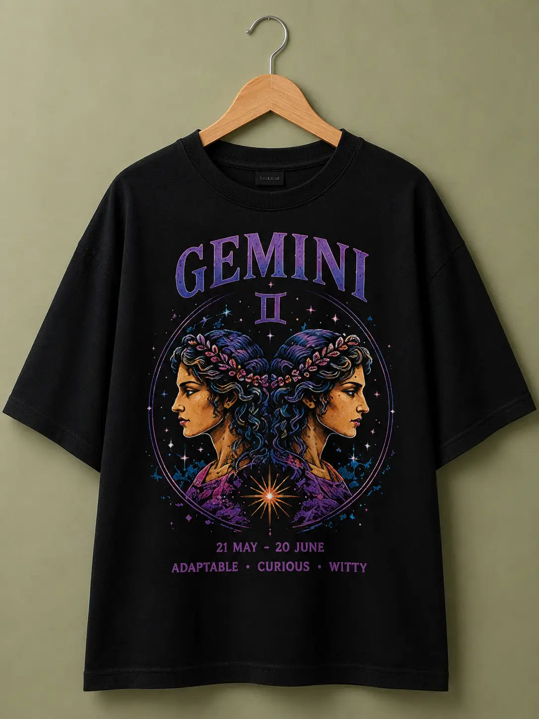 Gemini Zodiac Oversized T-Shirt