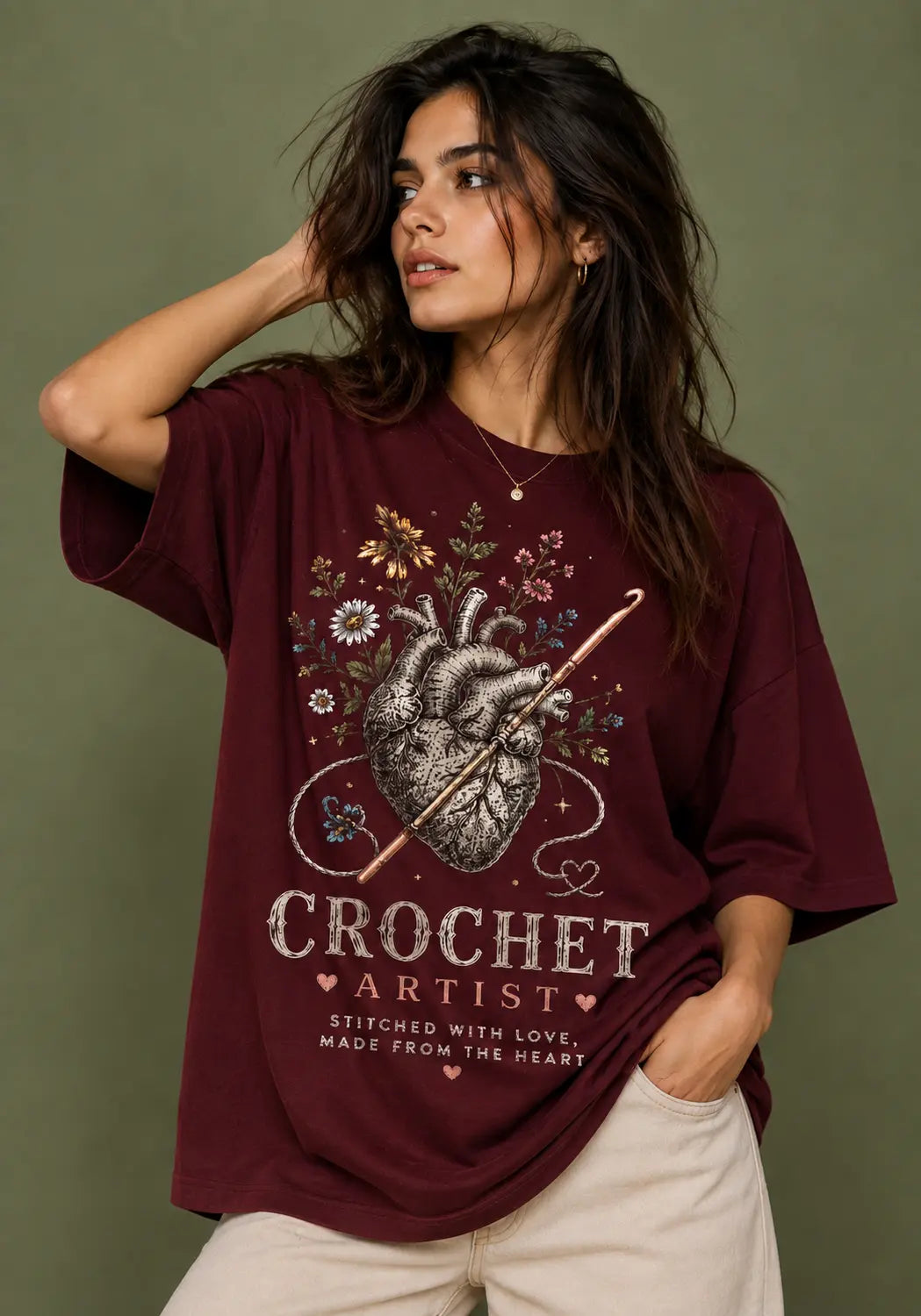 Hook & Heart Oversized T-Shirt
