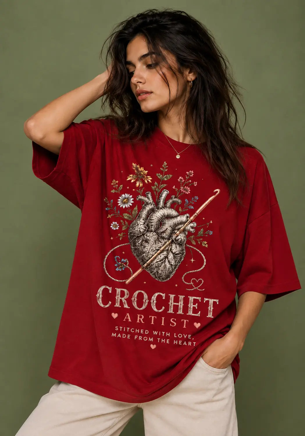 Hook & Heart Oversized T-Shirt