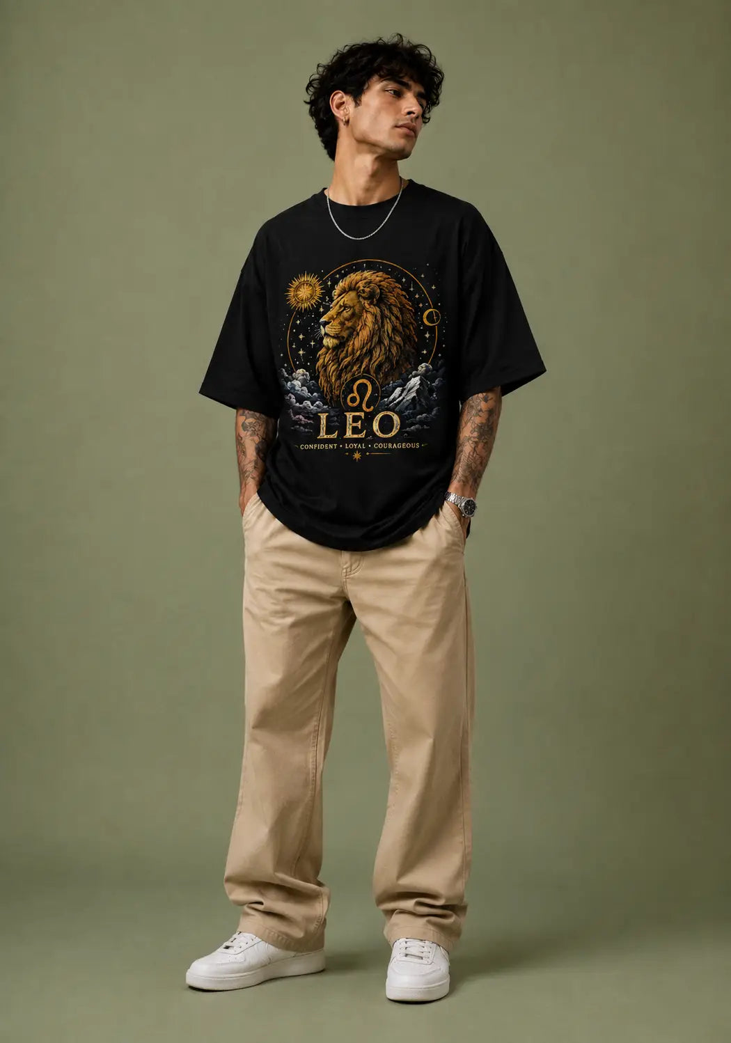 Leo Confident Loyal Courageous Oversized T-Shirt