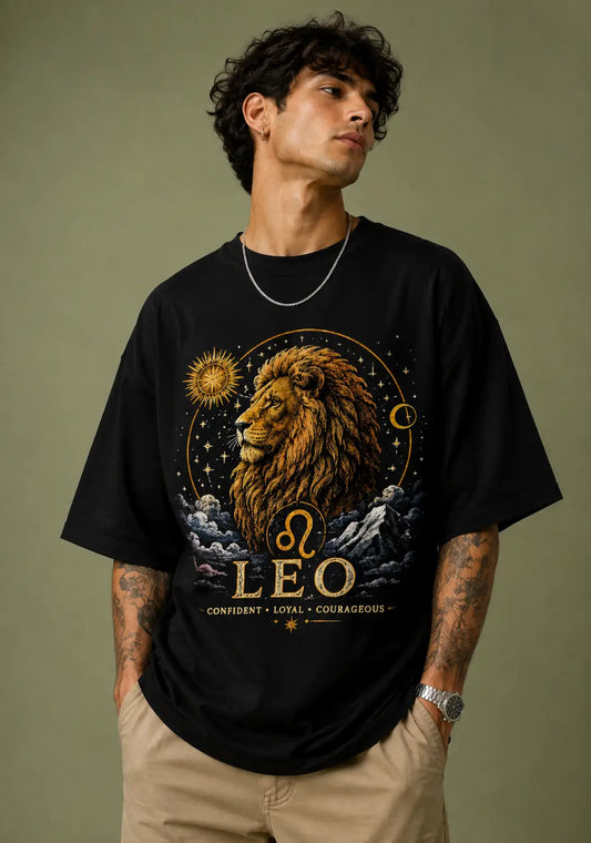 Leo Confident Loyal Courageous Oversized T-Shirt