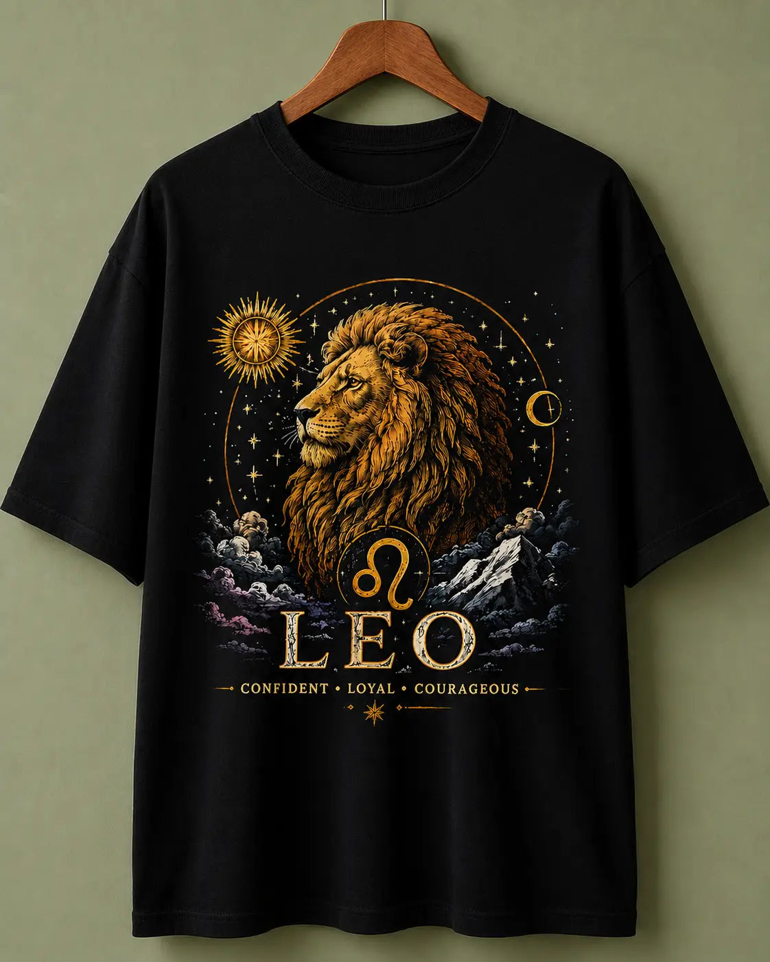 Leo Confident Loyal Courageous Oversized T-Shirt