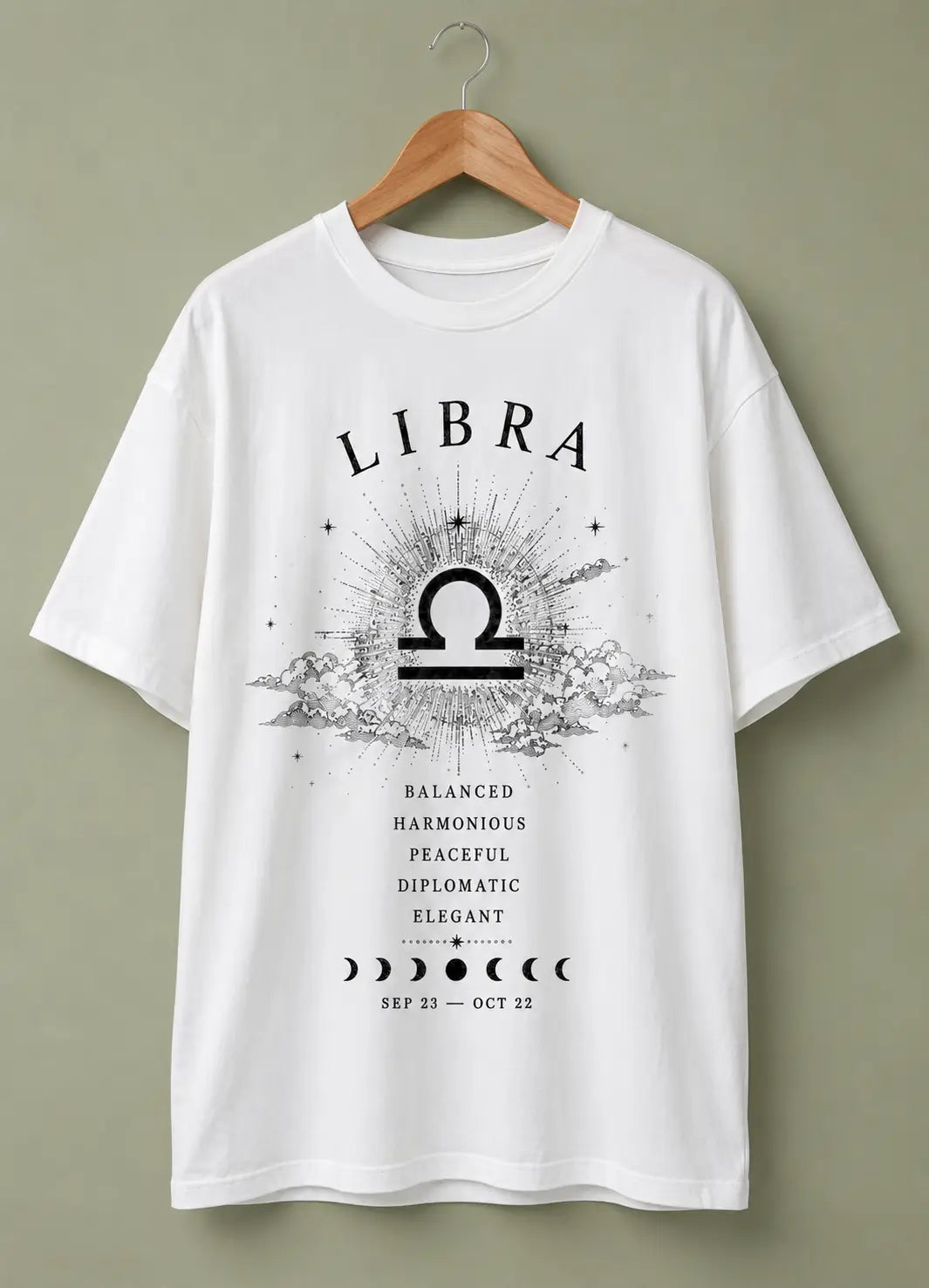 Libra Celestial Balance Oversized T-Shirt