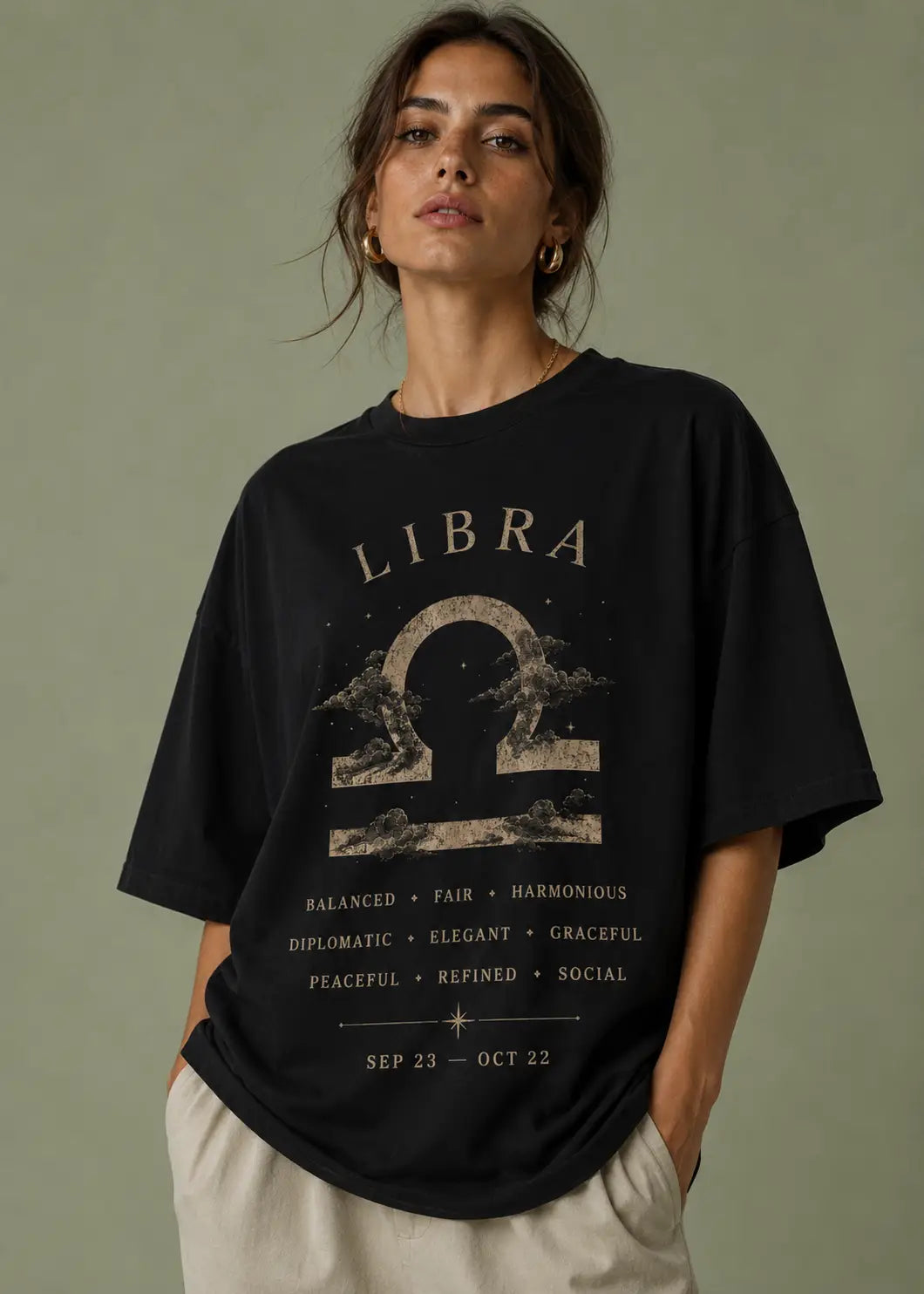 Libra Celestial Harmony Oversized T-Shirt