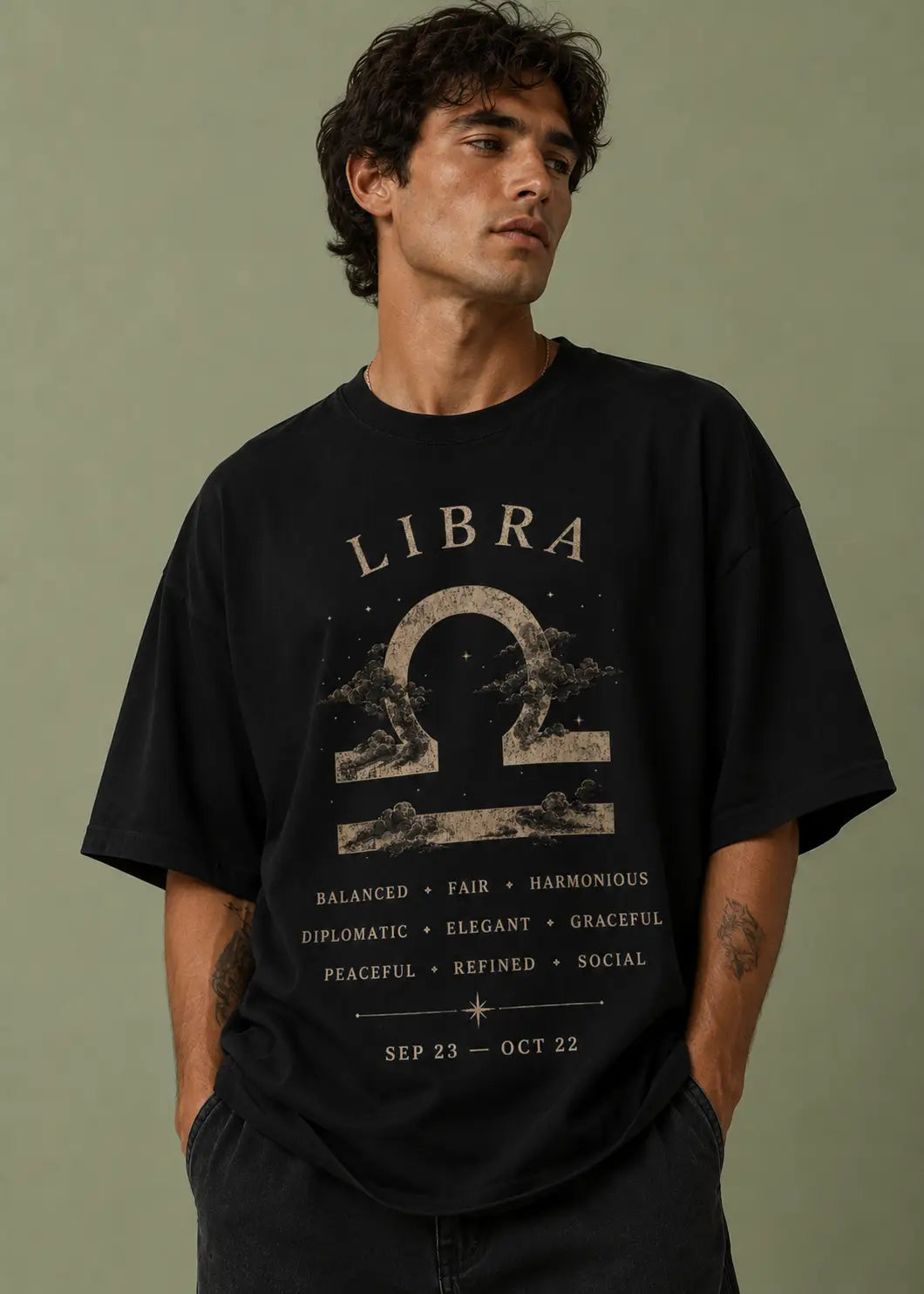 Libra Celestial Harmony Oversized T-Shirt