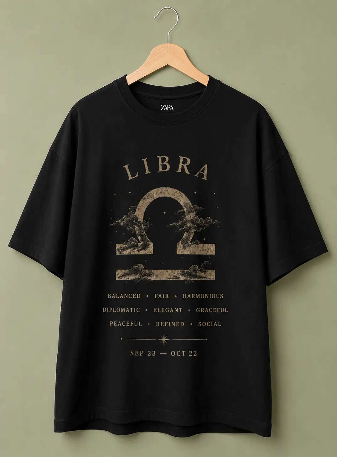 Libra Celestial Harmony Oversized T-Shirt