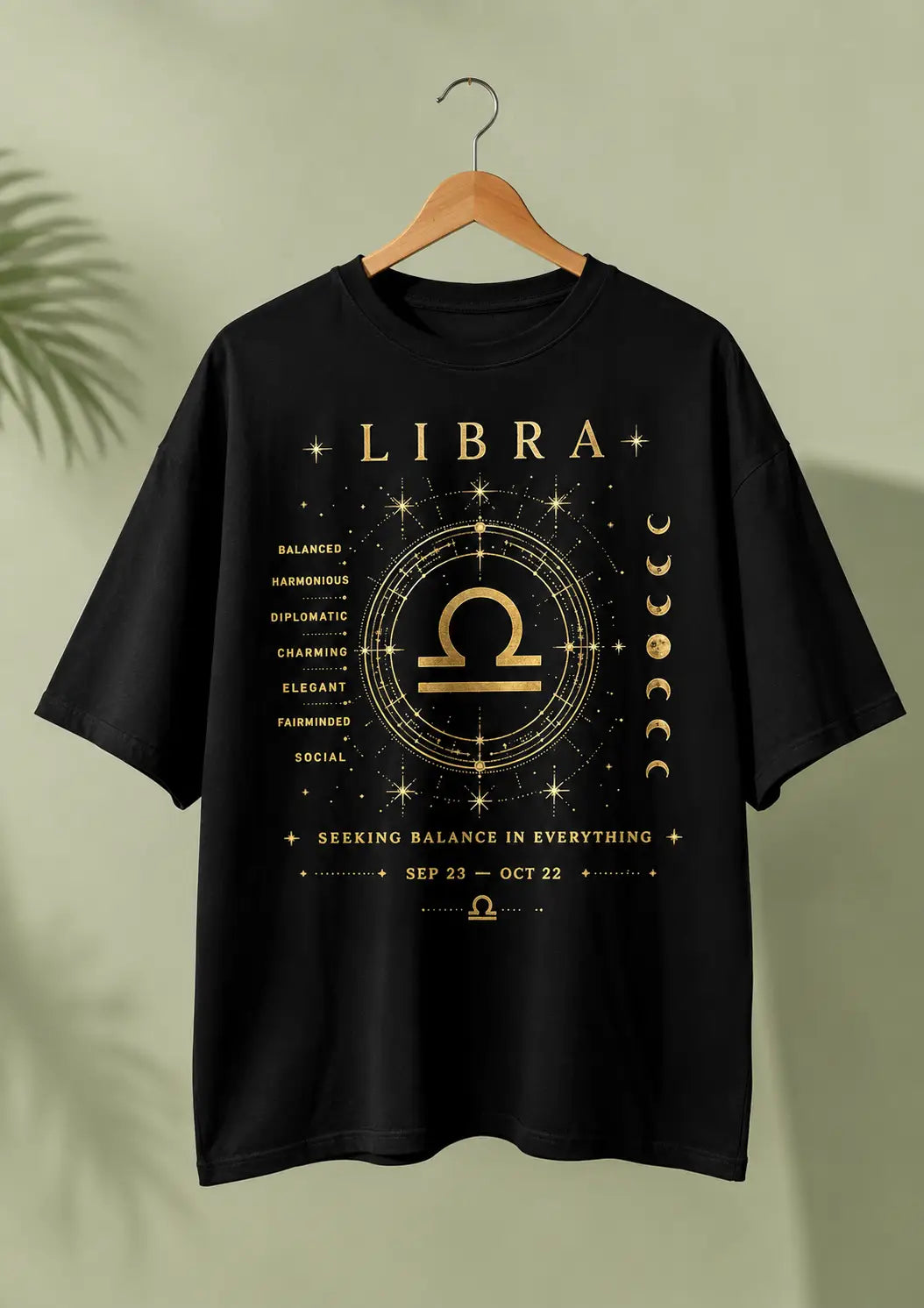 Libra Celestial Balance Oversized T-Shirt