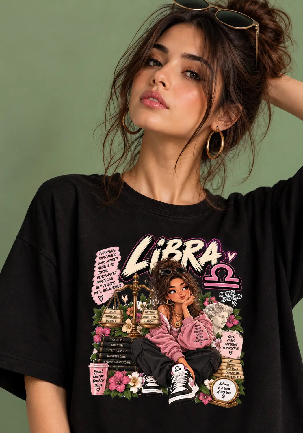 Libra Girl Energy Oversized T-Shirt