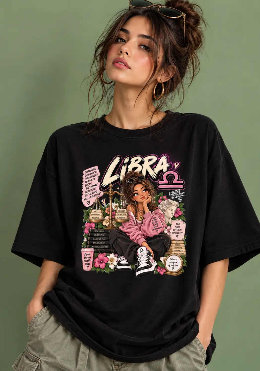 Libra Girl Energy Oversized T-Shirt