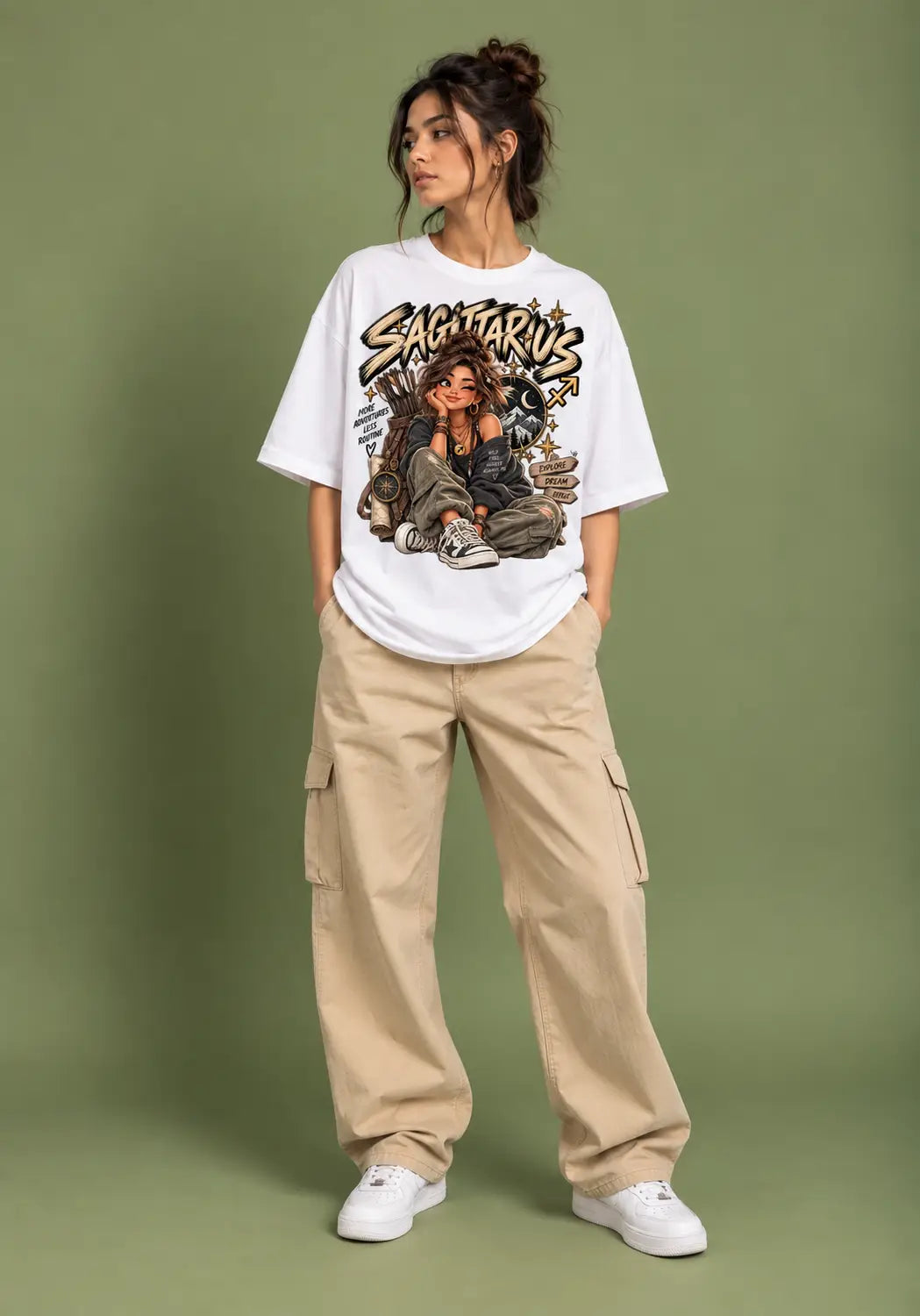 Sagittarius Girl Oversized T-Shirt