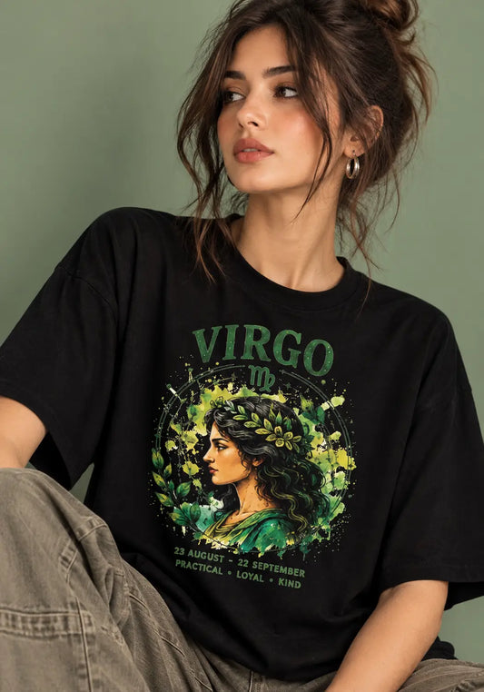 Virgo Classic Zodiac Oversized T-Shirt